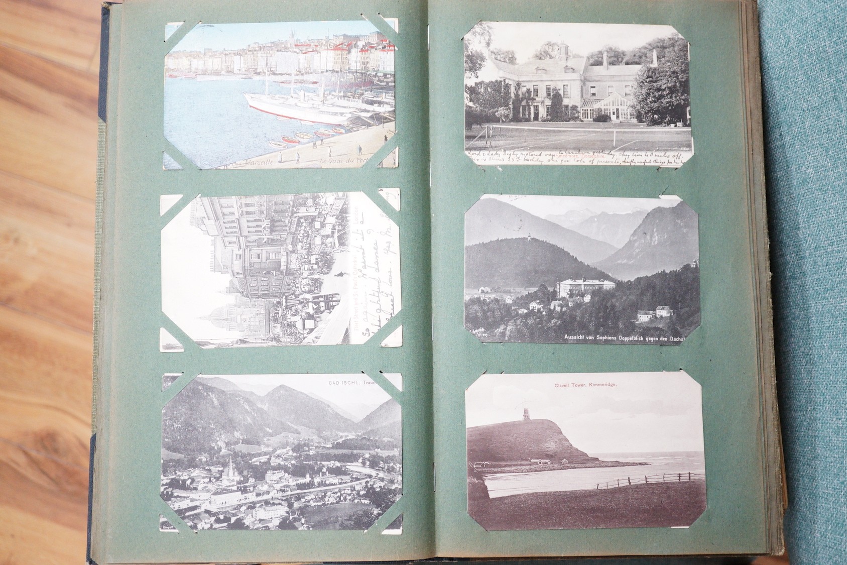 An Edwardian Postcard album collected and mainly received by Muriel MacGeagh following a World tour by her brother, Col. Sir Henry F. MacGeagh and an unknown companion, during 1906, including views of some of the worlds